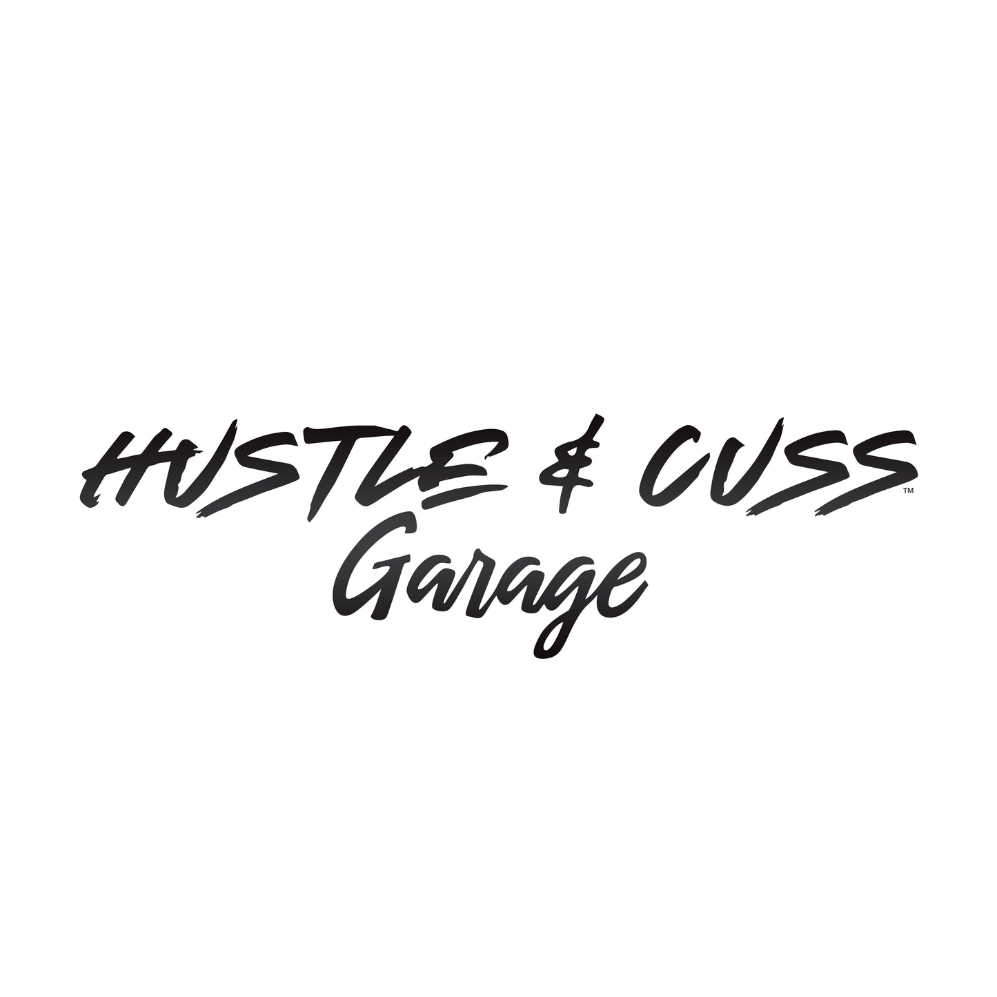 Hustle & Cuss Garage™ Official Decal (Black)