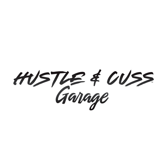 Hustle & Cuss Garage™ Official Decal (Black)