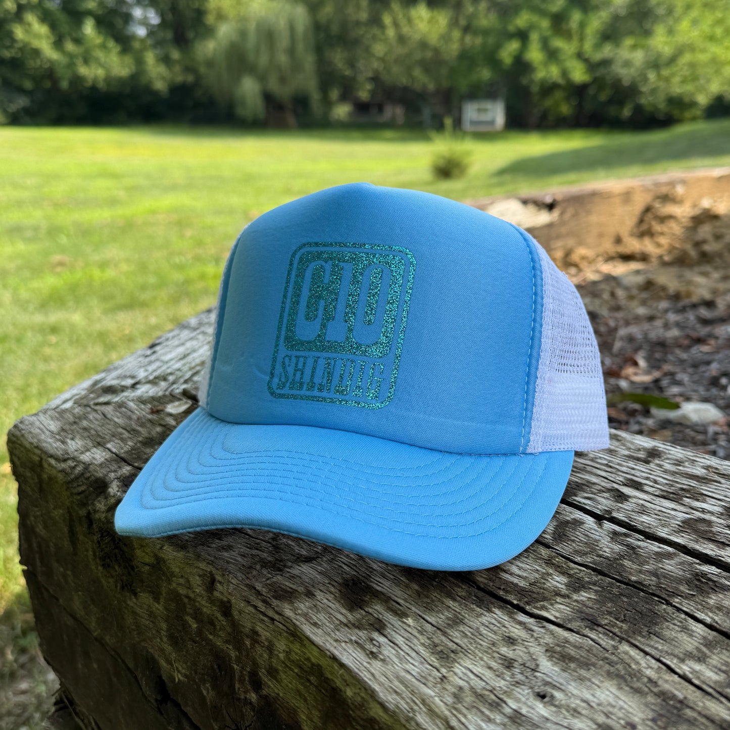 C10 Shindig® Baby Blue-Glitter Foam/Mesh Snap Back Hat