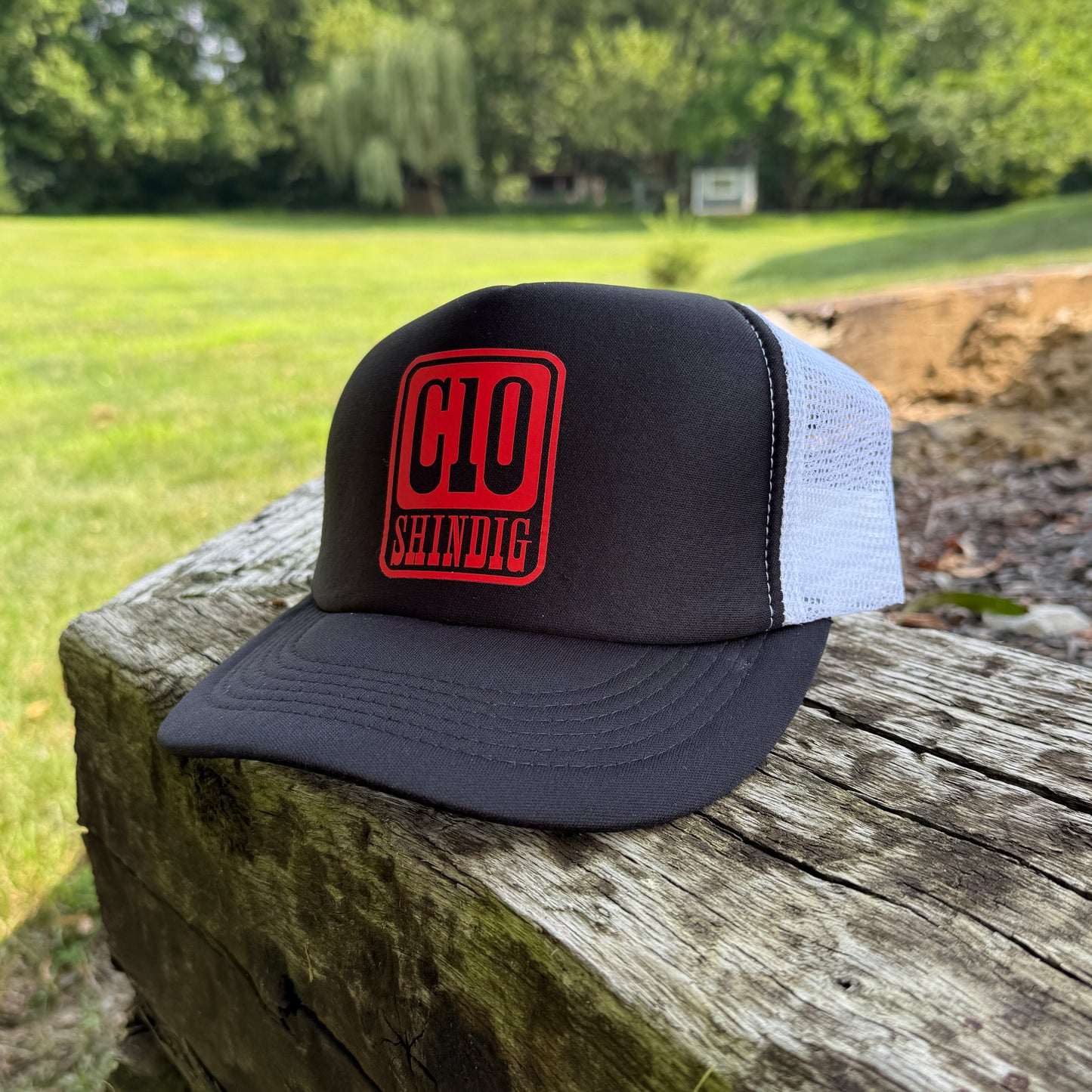 C10 Shindig® Black-Red Foam/Mesh Snap Back Hat