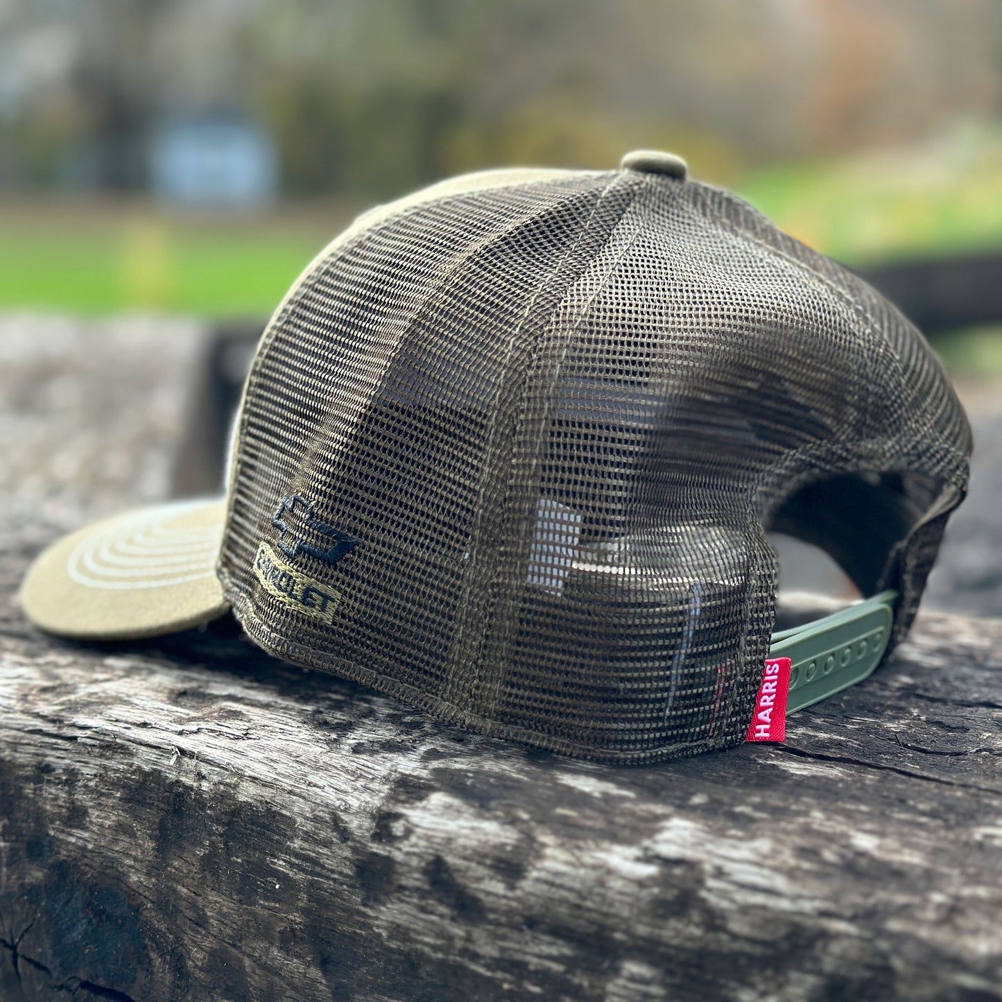 C10 Nationals® Army Green Small Logo 2023 Snap Back Mesh Hat