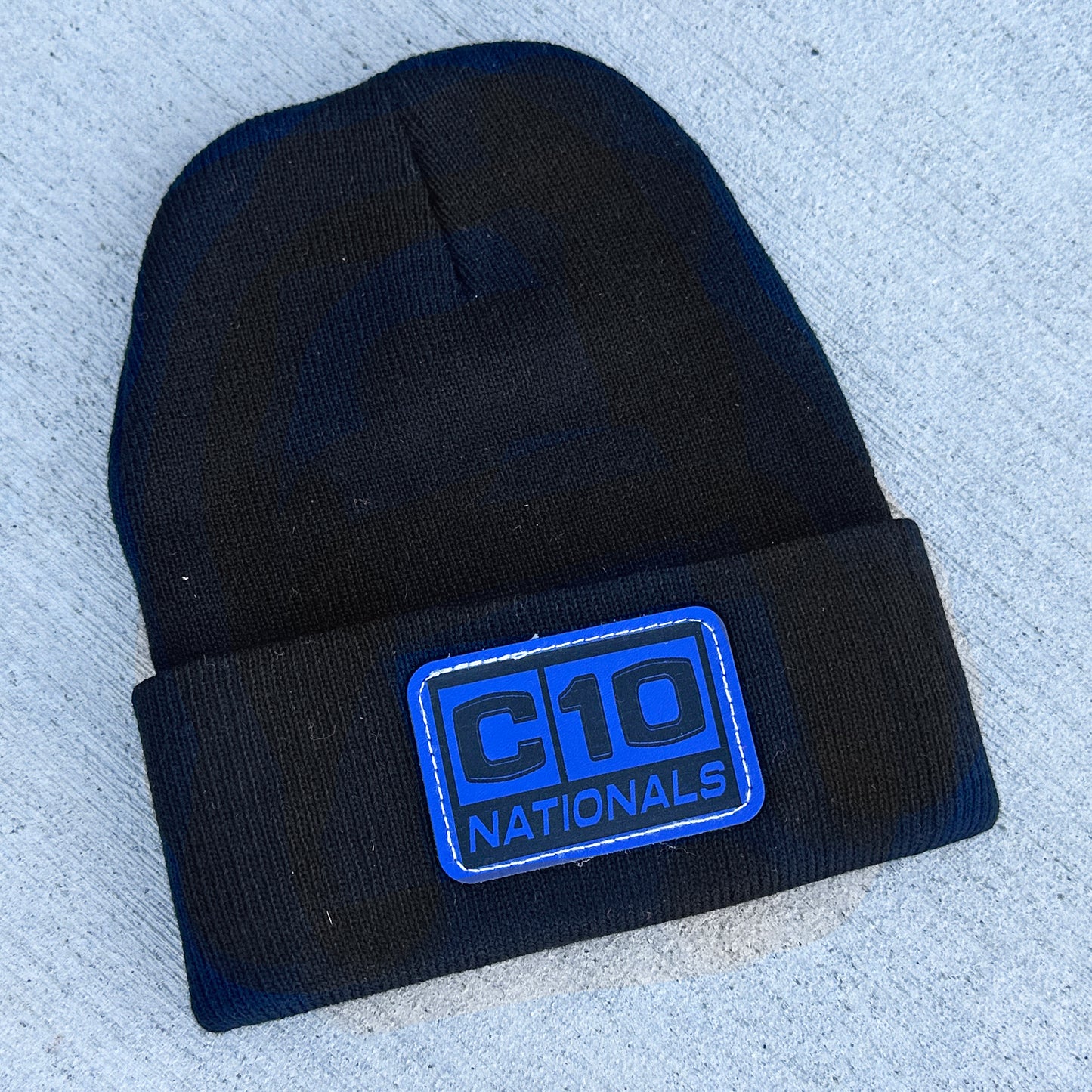 C10 Nationals® Beanies with Leather Logo Patch