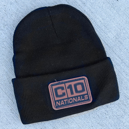 C10 Nationals® Beanies with Leather Logo Patch