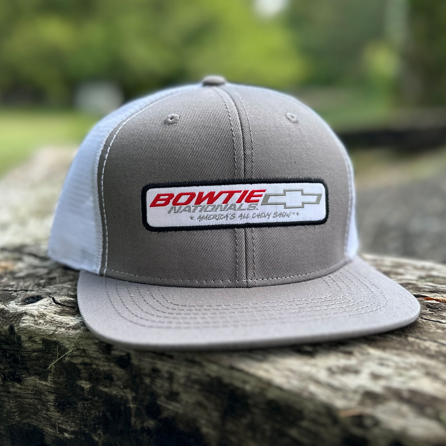 Bowtie Nationals® Snap Back Mesh Hat - Lt Grey