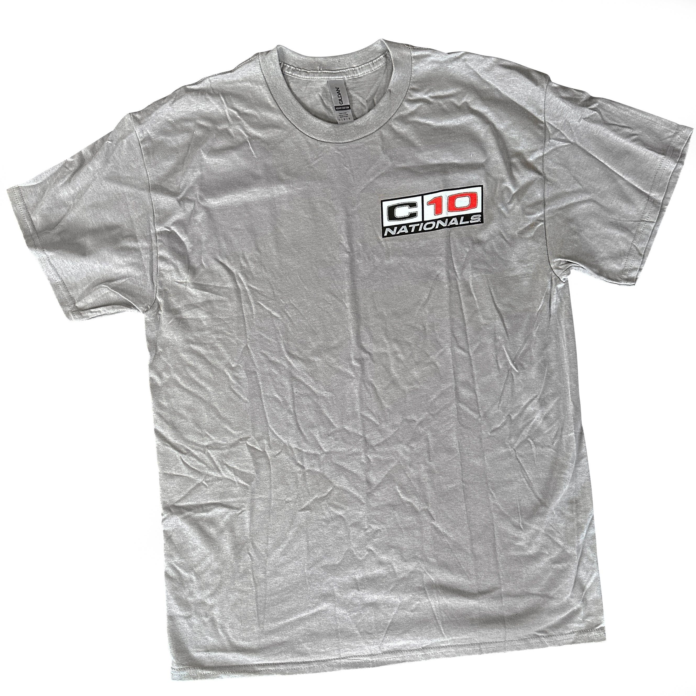 C10 Nationals® Standard Grey T-Shirt – Hustle & Cuss Garage