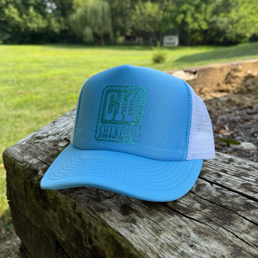 C10 Shindig® Baby Blue-Glitter Foam/Mesh Snap Back Hat