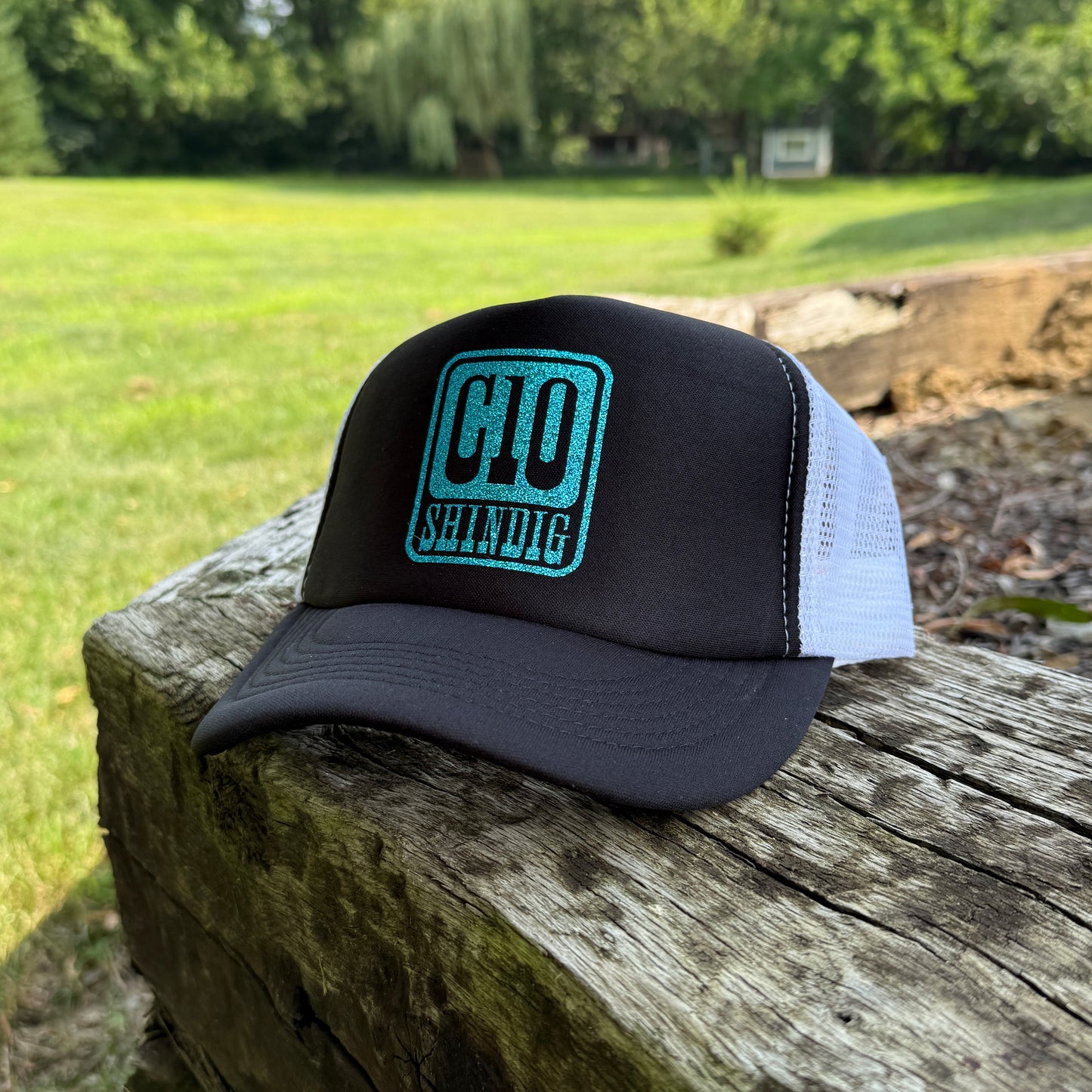 C10 Shindig® Black-Glitter Foam/Mesh Snap Back Hat